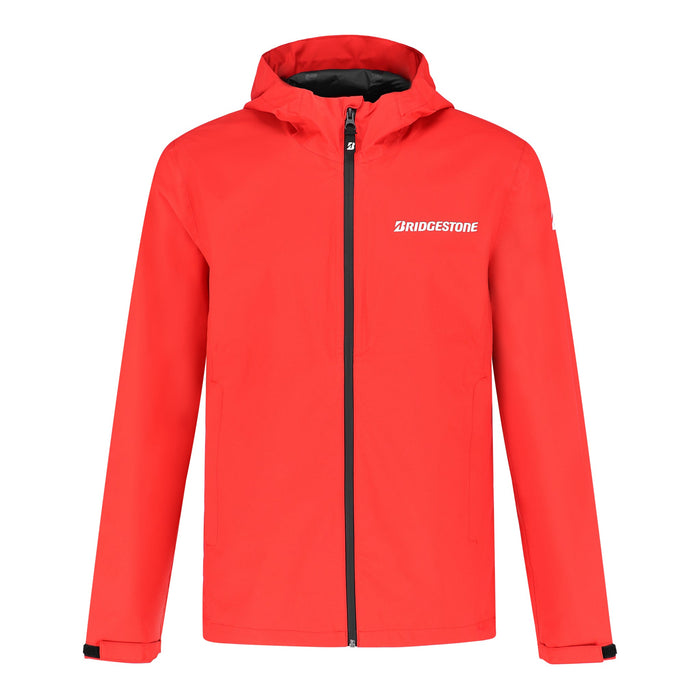 Moto rain jacket red