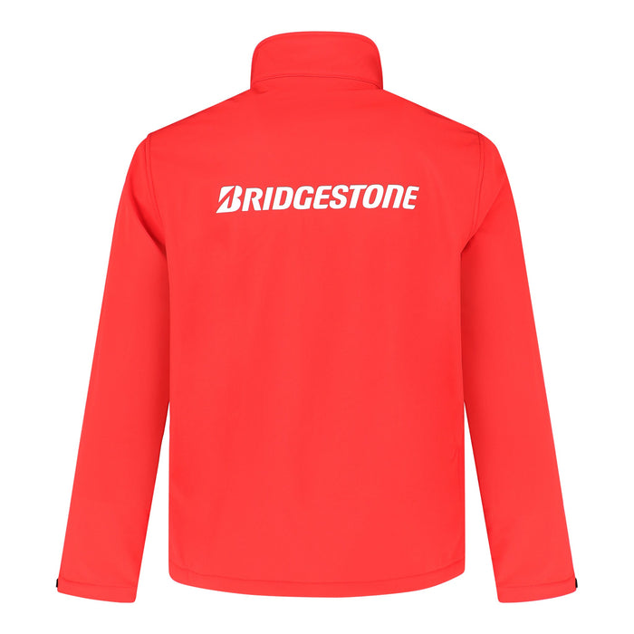 Moto softshell jacket red