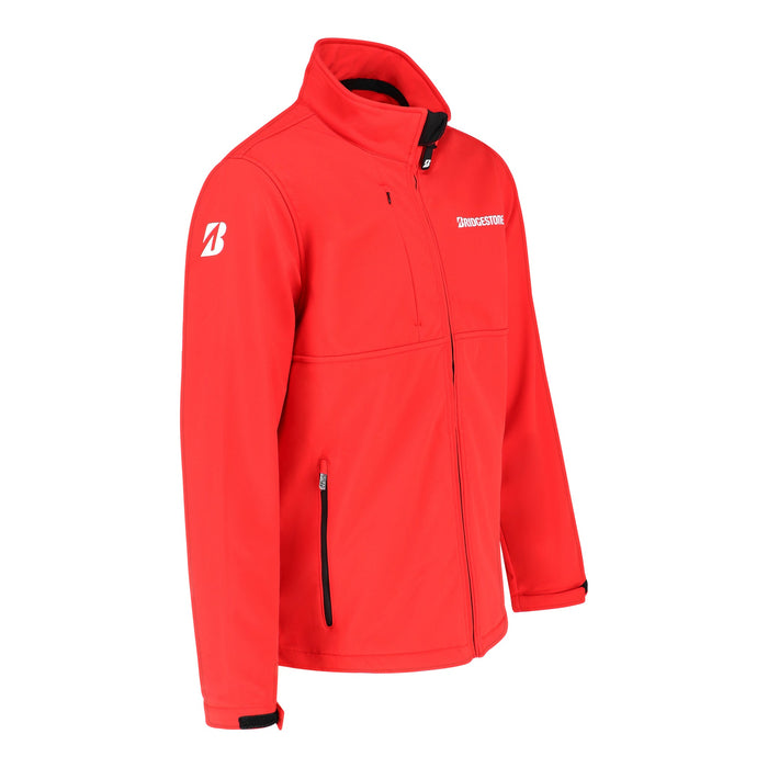 Moto softshell jacket red