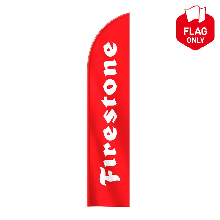 Beach flag Firestone red 370 x 75 cm